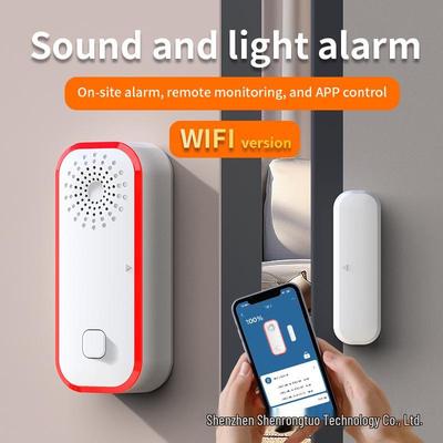 Düşük Güçlü Akıllı Algılamalı WiFi Manyetik Kapı/Pencere Sensörü Alarmı
