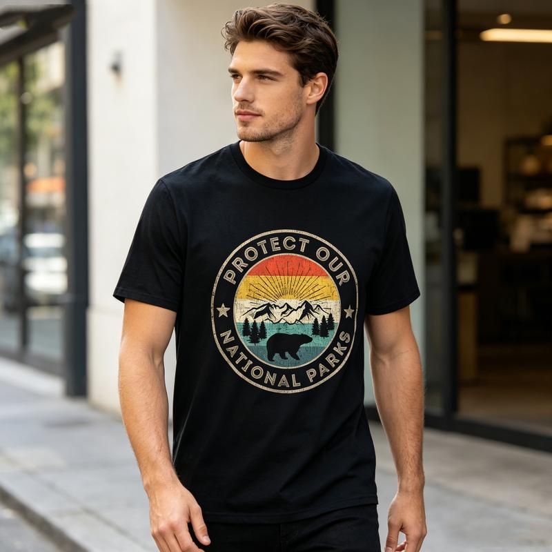 Protect Our National Parks Tshirt for Unisex Unisex Vintage Outdoor Graphic Tee Casual Adventure Print Top