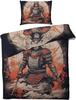Samurai Bed Linen,Microfibre Bedding Sets, Children's Bed Linen with Zip Room Decor  Duvet Cover  for Teenagers  adult 3-Piece
