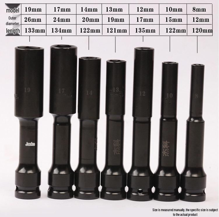 Electric Wrench 1/2 Square Thin-Walled Extended Socket 6mm