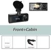 HD1080P 3-channels WiFi Dash Cam Car DVR Front Inside Rear Reverse Image 170wide Angle Starlight Night Vision Mobile APP Control