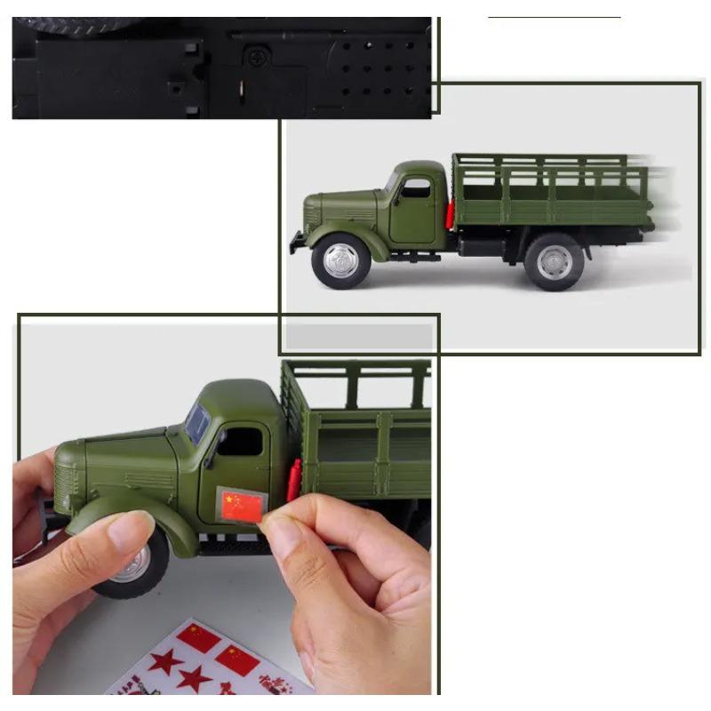 1/24 CA10 Legierung Taktischer LKW gepanzertes Fahrzeug Modell Militärisches Personaltransportfahrzeug Transportfahrzeuge Modell Ton Licht Kinder Spielzeug Geschenke
