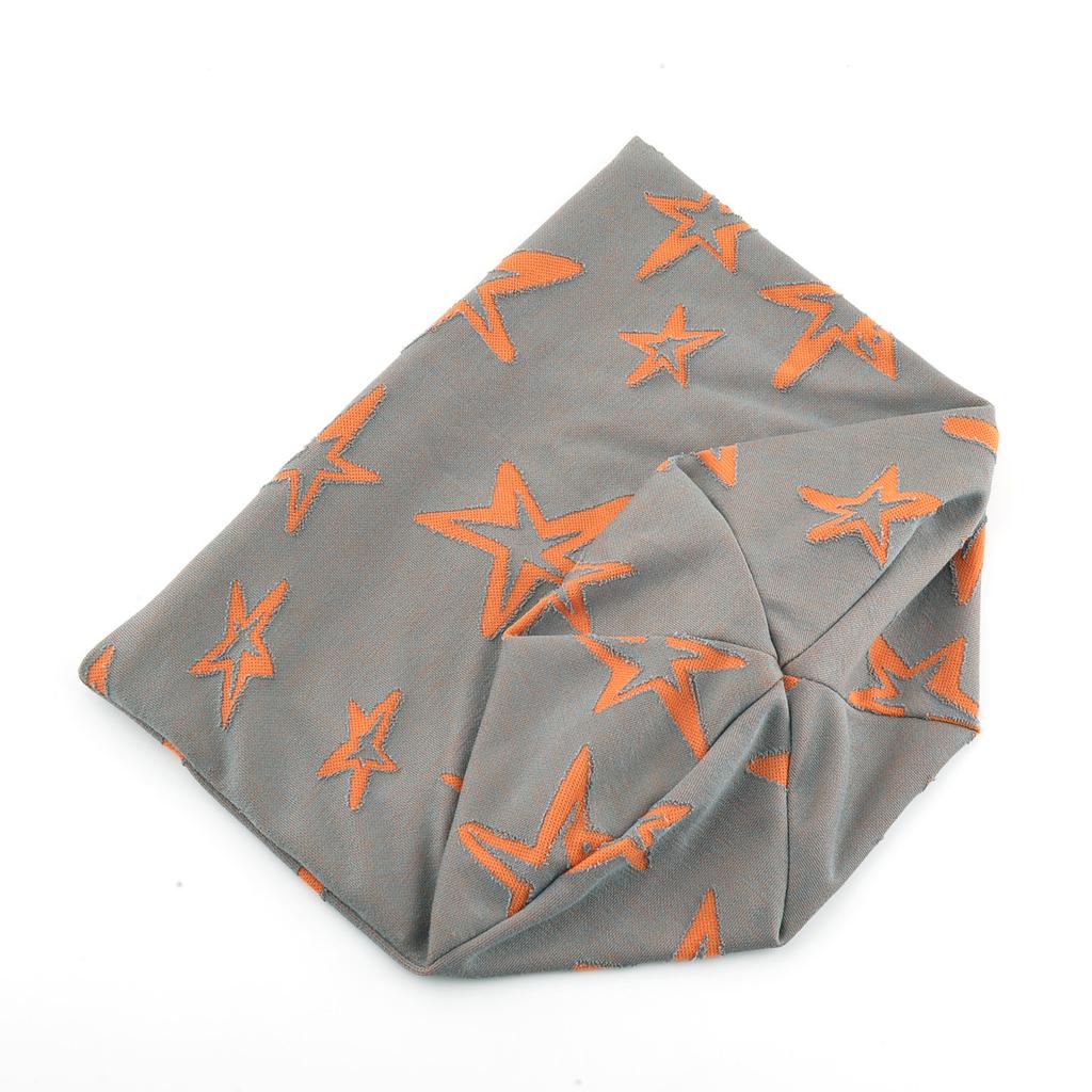 Double-layer Jacquard Button Unisex Casual Winter Beanie Hat Five-pointed Star Pattern Common Women's Spring Autumn Thin