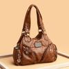 European & American Style 2025 Retro Soft Leather Motorcycle Crossbody Shoulder Bag for Women