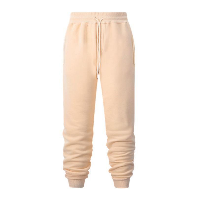 Men's Casual Solid Color Sweatpants - Autumn/Winter 2022 Loose Fit with Cuffed Legs