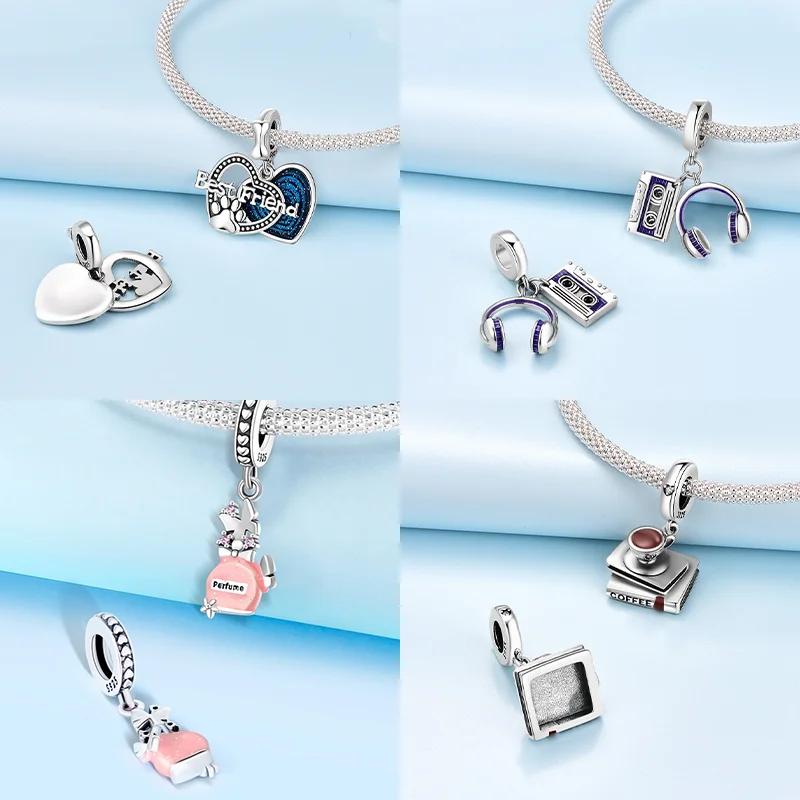 Copperheart Beads Best Friend Charms Of Love Fit Original Bracelets Decoration Diy Fine Gift Jewelry Accessory For Women