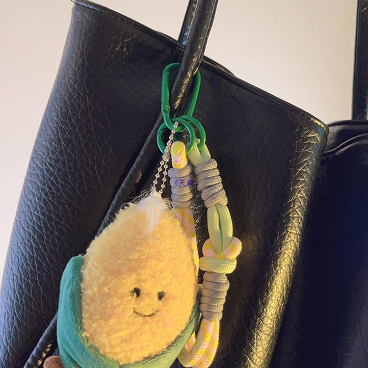 

Adorable Cartoon Corn Plush Doll Keychain with Lanyard - Cute Accessories & Gifts