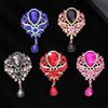 1Pcs Wedding Bridal Bouquet Clear Crystal Rhinestone Teardrop Dangle Brooch Pin Hot Women Men Brooch Clothing Accessories