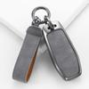 YO&YOYE Compatible With Ford Key Fob Cover With Keychain Leather Key Case Protector (Model3, Grey)