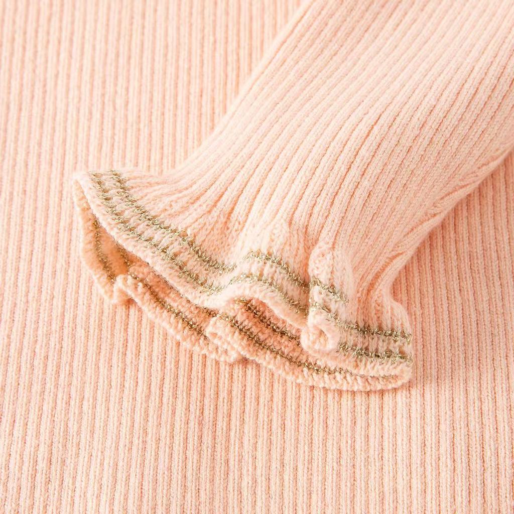 David Bella Girls' Sweater Autumn/Winter Children's Hoodie Top Middle and Large Children's Knitted Sweater
