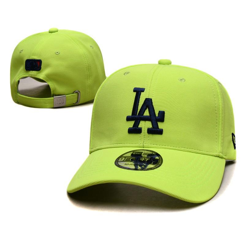 Berretto da Baseball Lettera LA Visiera Curva Regolabile Cotone Lino Cappello da Papà Uomo Donna Sport all'Aperto