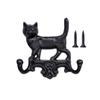 Vintage Double Hook Wall Mounted Coat Rack with Dog Design for Garden Courtyard Home Decor