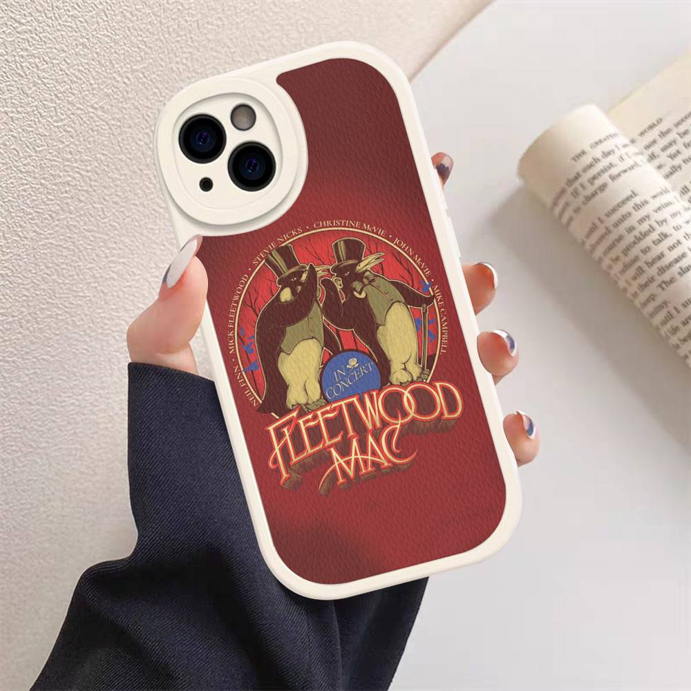 Klassische Rockband F-Fleetwood M-Mac Handyhülle Hartleder Für IPhone 14 13 16 Mini 15 14 11 12 Pro Max Plus Fundas
