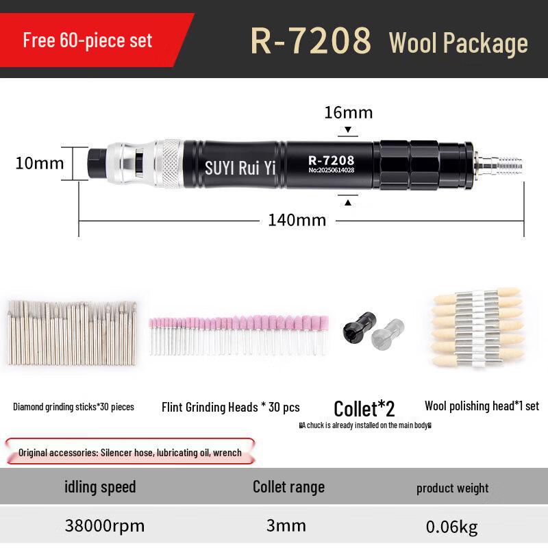 RUIYI Pneumatic Grinder & Engraving Pen CN plug (adapter included)
