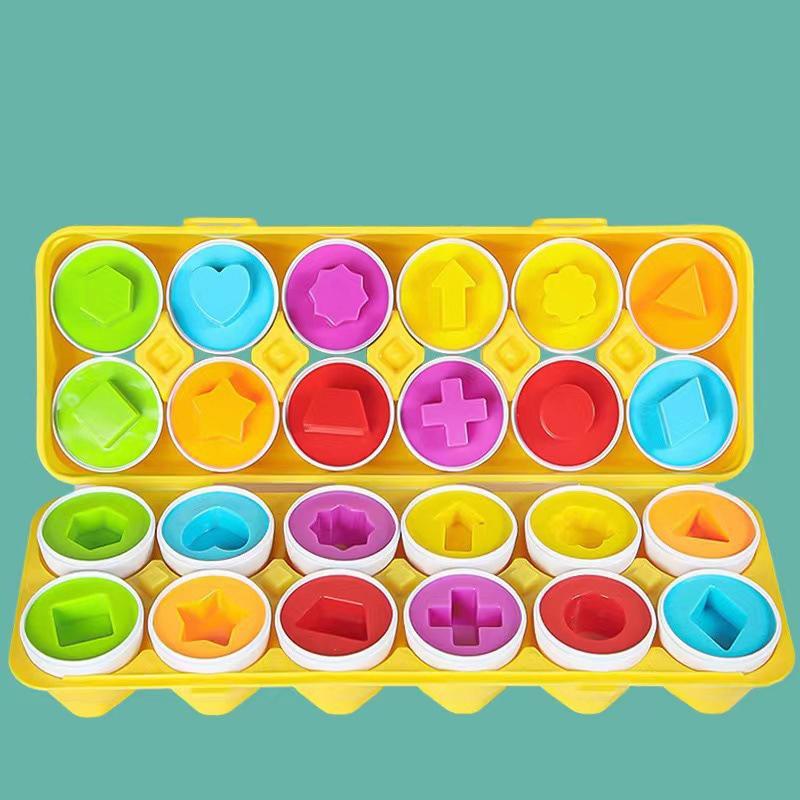 Matching Eggs Puzzle Set, 12-Piece Number & Color Sorting Learning Toy, Fine Motor Skills Development Game, Travel-Friendly Gift