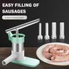 Press-Type Sausage Meat Stuffer Horizontal Sausage Maker Homemade Kitchen Meat Sausage Maker Tool Sausage Filler Accessories
