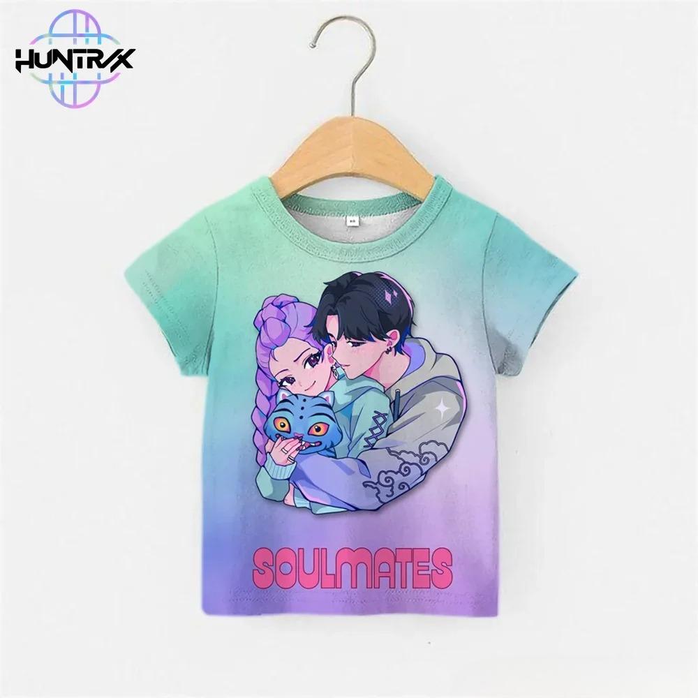 T-Shirts Girls Children's Cartoon Printed Short Sleeve Casual Fashion Girls Comfortable T-Shirt Clothing