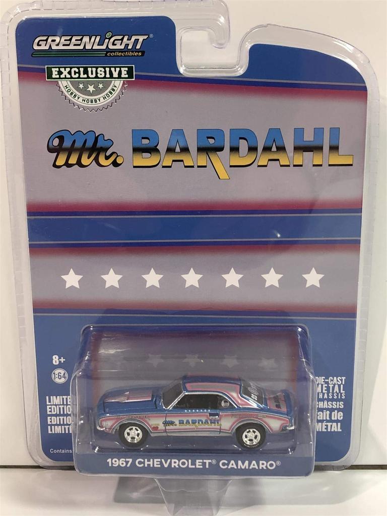 1967 Chevrolet Camaro Bardahl Diecast Model Car by (Bill Hielscher's) Mr. "Hobby Exclusive" 1/64 Greenlight"""