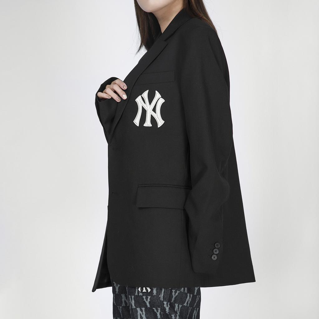 MLB New York Yankees Solid Color Single-Breasted Suit Unisex suit Black 3AJK01014-50BKS