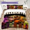 Celebrate Animatronic Friends Threepiece Set 1 Duvet Cover 2 Pillowcase Without Core Without Core Bedding Set Soft And Comfortable