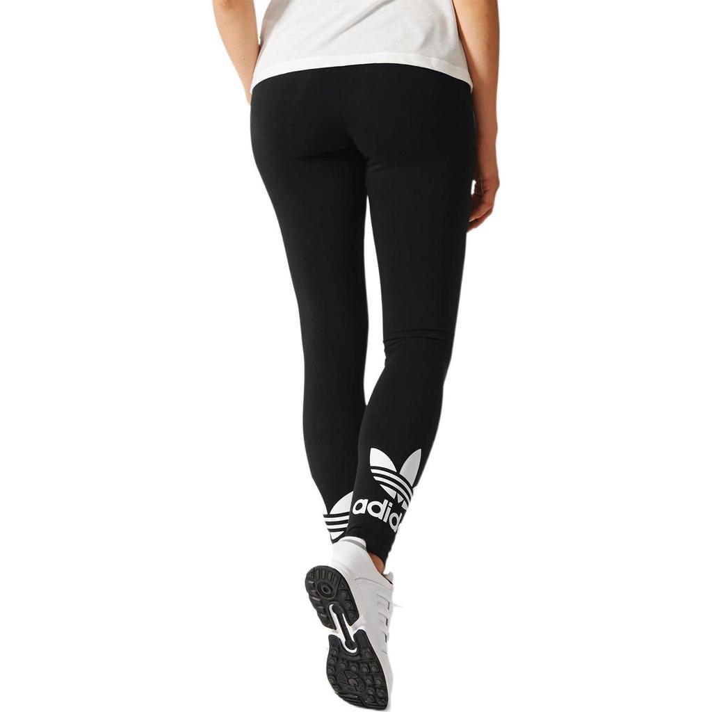 Adidas Originals – Schmal geschnittene Fitnesshose mit Trefoil-Buchstaben-Logo-Print – Damen-Unterteile – Schwarz AJ8153