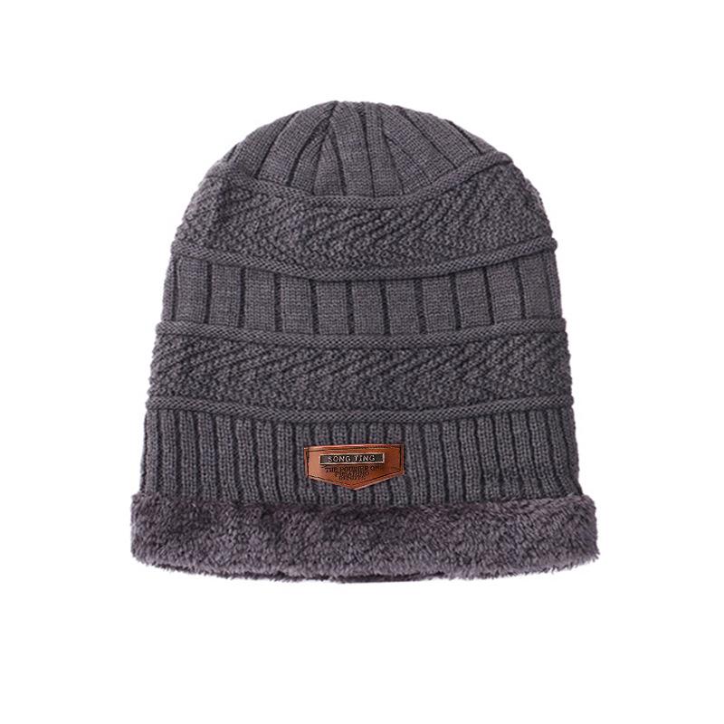Winter Knitted Fleece-Lined Hat & Scarf Set for Men, Women & Kids - Thick Wool Parent-Child Cap