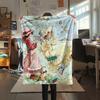 1 ks Flanelová deka se vzorem Sarah Kay, Vysoká kvalita, Pohodlná pro všechna roční období, Domácí dekorace, Teplo a pohodlí, Perfektní pro vánoční dárky144