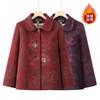 Winter Velvet Jacket Women's Clothing Winter Old Lady Natal Red Clothes