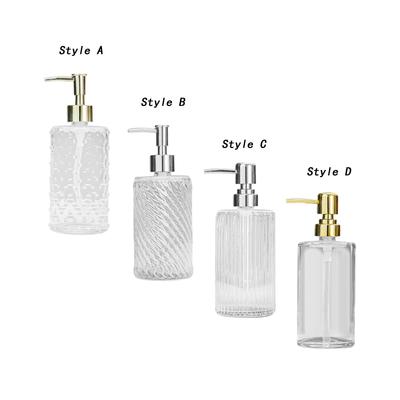 Clear Glass Soap Dispenser Lotion Dispenser Bottle 420ml Salon Dispenser Multipurpose Pump Soap Container for Home