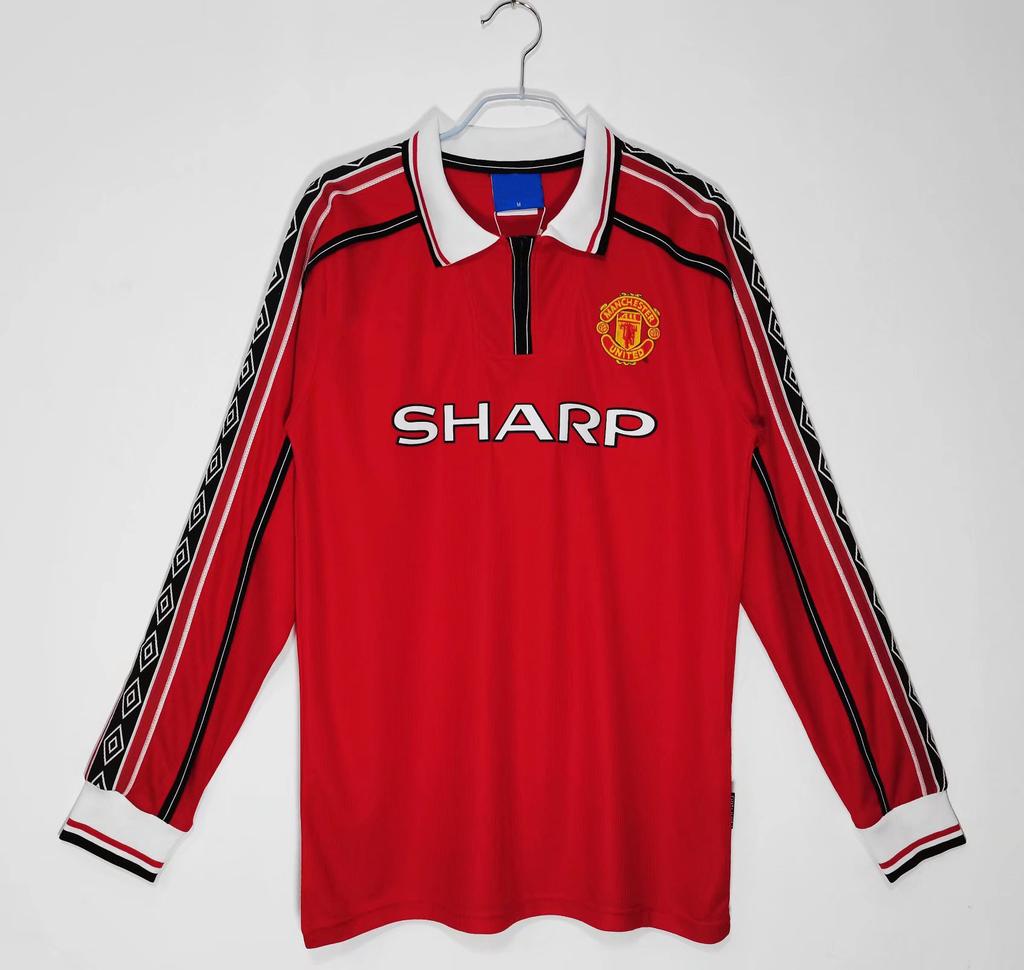 Langarm Vintage Trikot Fußballtrikot Real Madrid, Manchester United, England Arsenal, Portugal Inter Mailand AC Replica Trikot