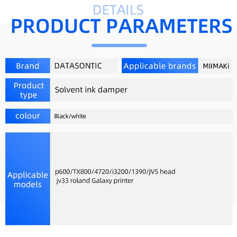 Eco Solvent Ink Damper for xp600/TX800/4720/i3200/1390/JV5 Head for Mimaki Jv33 Roland Galaxy Printer Dumper Filter 10pcs