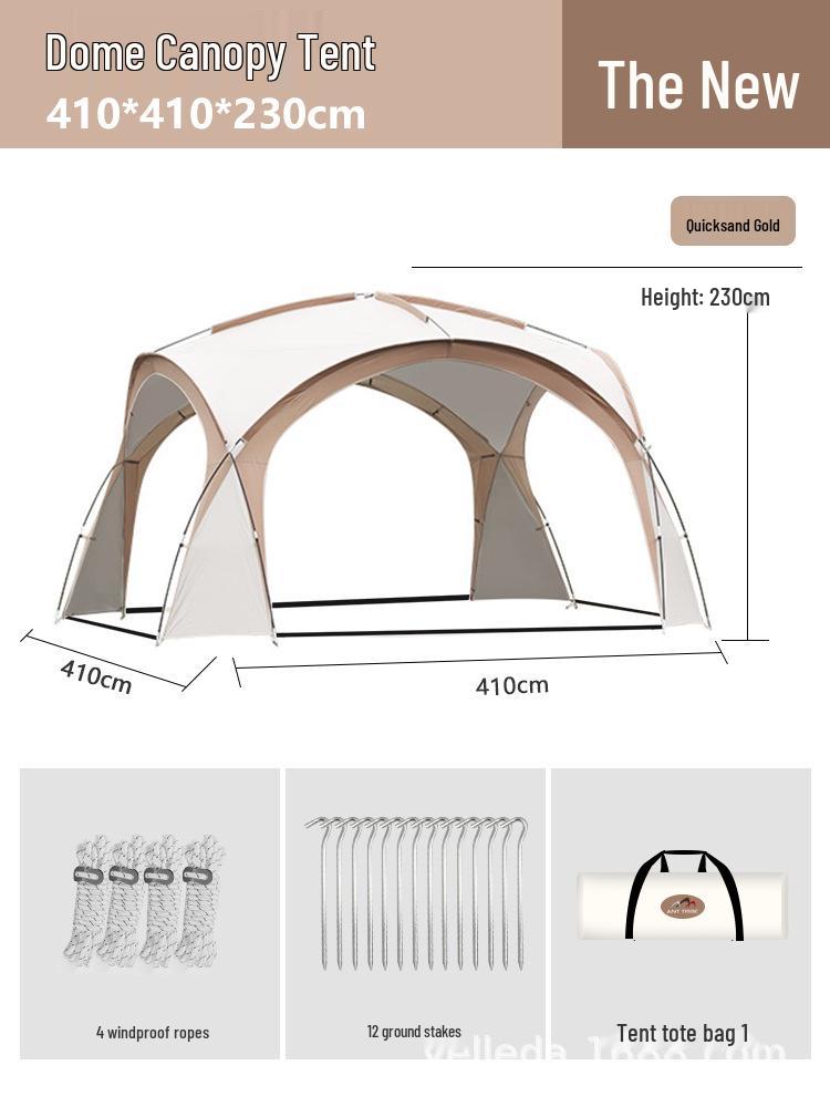 Dome Canopy Tent: Large Multi-Person Sunshade, UV and Weather-Resistant, Ideal for Outdoor Camping