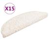 Step Mats 15 Pcs. 56 X 17 X 3 Cm White Semi Round