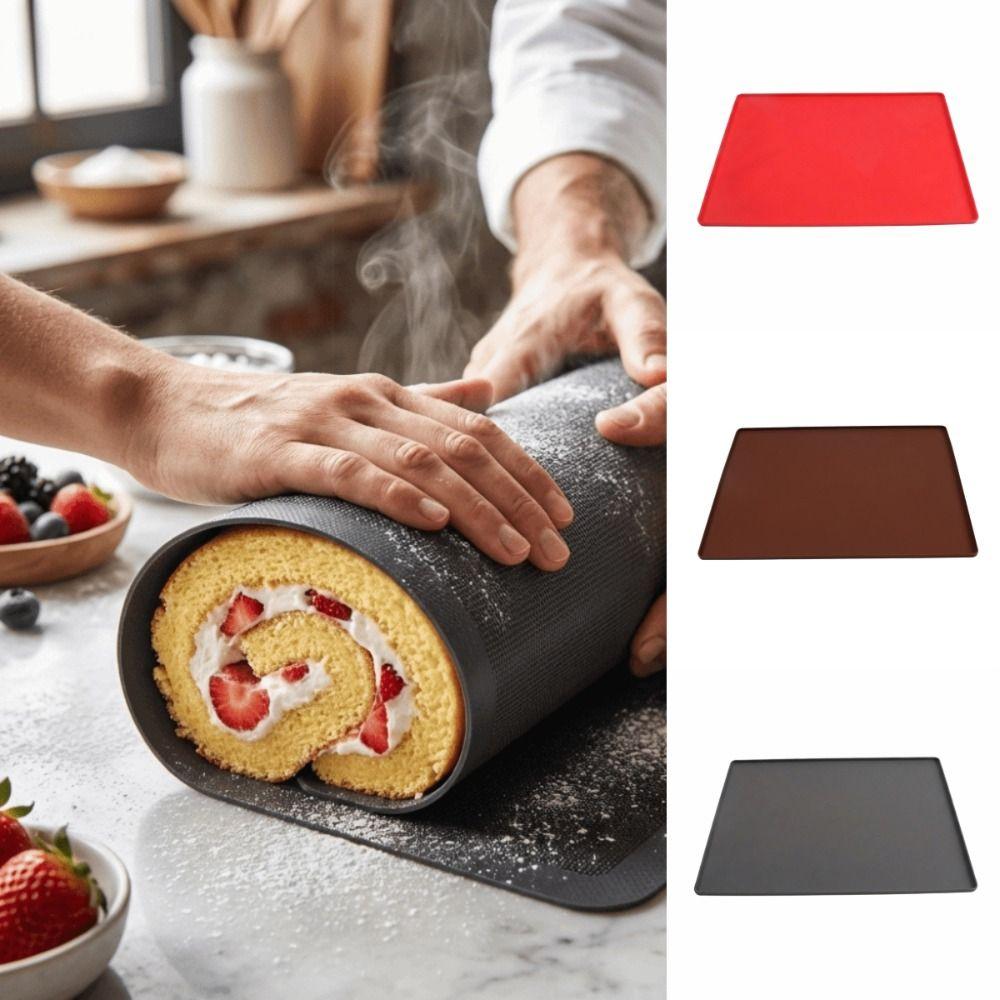 40cmx30cm Cake Roll Pad Silicone Macaron Swiss Roll Mat Silicone Baking Mat Professional Bakery