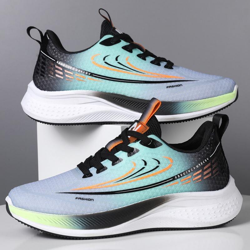 New men's shoes spring new versatile comfortable casual lightweight fashion contrasting color trend board shoes casual shoes platform shoes