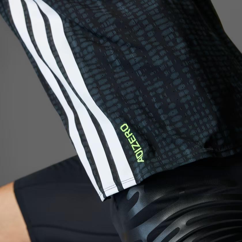adidas Adizero Striped Design Versatile Slim Fit Tank Top Men Tops Black JN0298