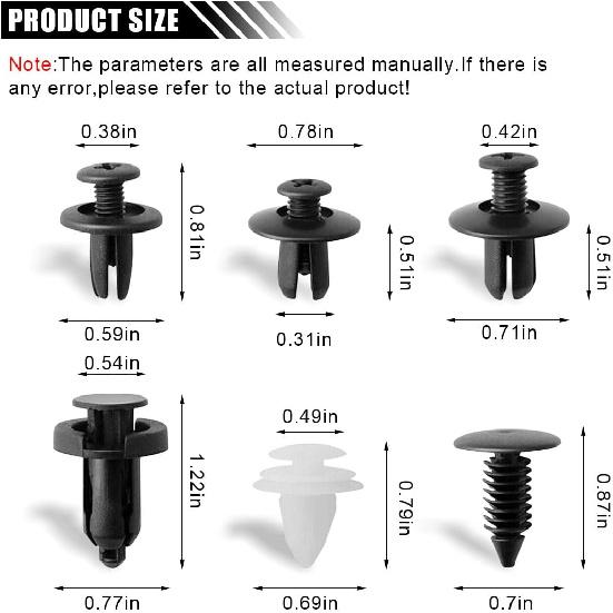 100PCS Plastic Car Body Trim Clips, Universal Car Bumper Clips, Rivets Fasteners Push Retainer Kit, Auto Push Pin Rivets Set With Storage Box