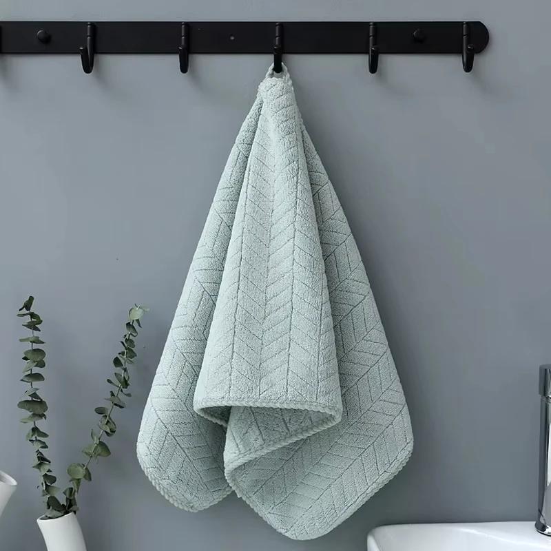 35X75Cm Solid Color Towel Household Absorbent Non-Shedding Face Bath Hair Drying Towel For Bath Area Personal Care Yoga Fitness