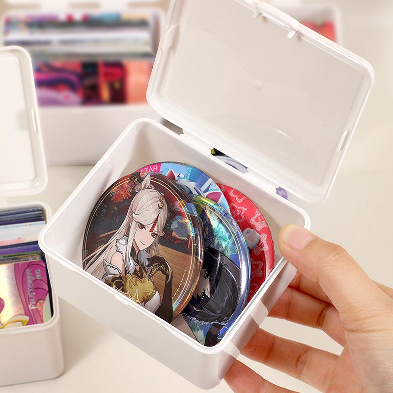 Milky White Flip-Top My Little Pony Card Storage Box with Dustproof Function for Small Cards and Sleeves