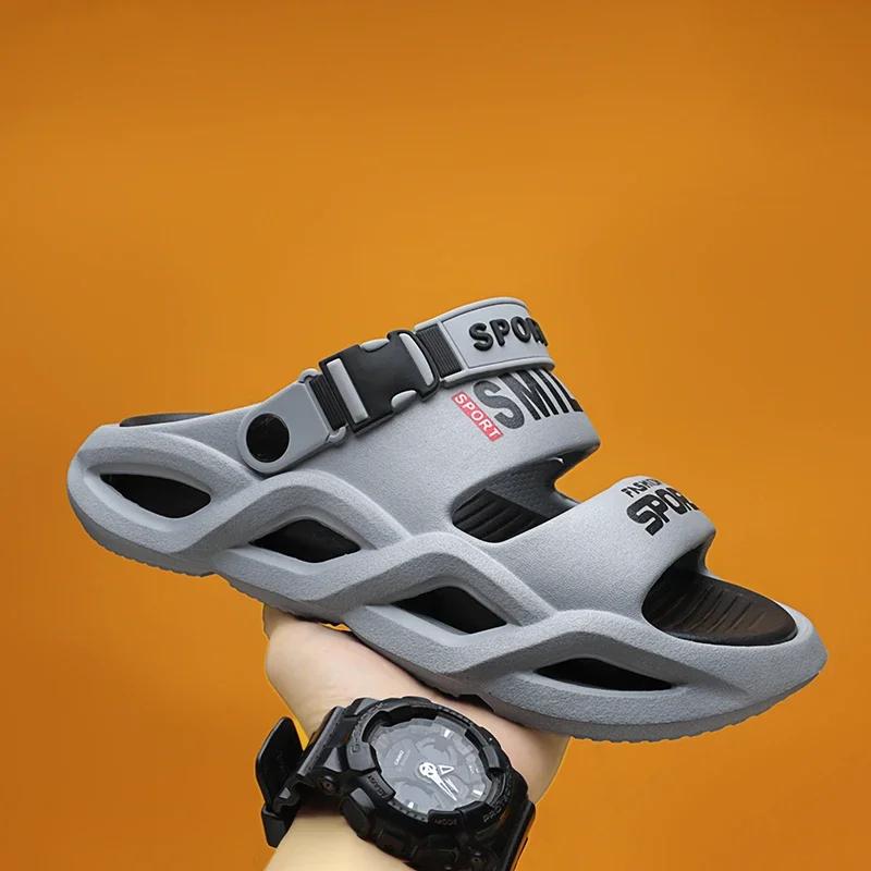 Summer Men Slippers Non-Slip Mens Sandals Outdoor Beach Shoes Soft Casual Shoes Platform House Indoor Shower Bathroom Slippers