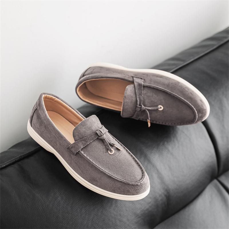 Fashion Summer Men's Loafers Casual Shoes Handmade Leather Moccasins Breathable Slip on Flats Boat Shoes Italian Mens Driving Footwear