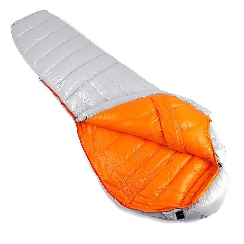 

Goose Down Mummy Sleeping Bag - Warm and Portable for Outdoor Camping and Travel 400g Synthetic