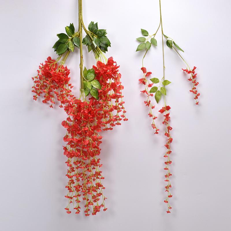 Artificial Wisteria Vine Flower String Violet Flowers For Event Decoration