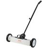45Lbs Rolling Magnetic Sweeper with Wheels, Push-Type Magnetic Pick Up Sweeper, 18-inch Large Magnet Pickup Lawn Sweeper, Magnet with Telescoping