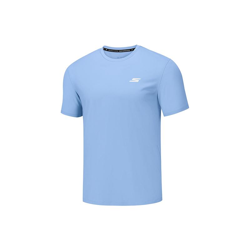 Skechers Breathable Moisture-Wicking Solid Color T-Shirt Men tops P226M240-00T3 S