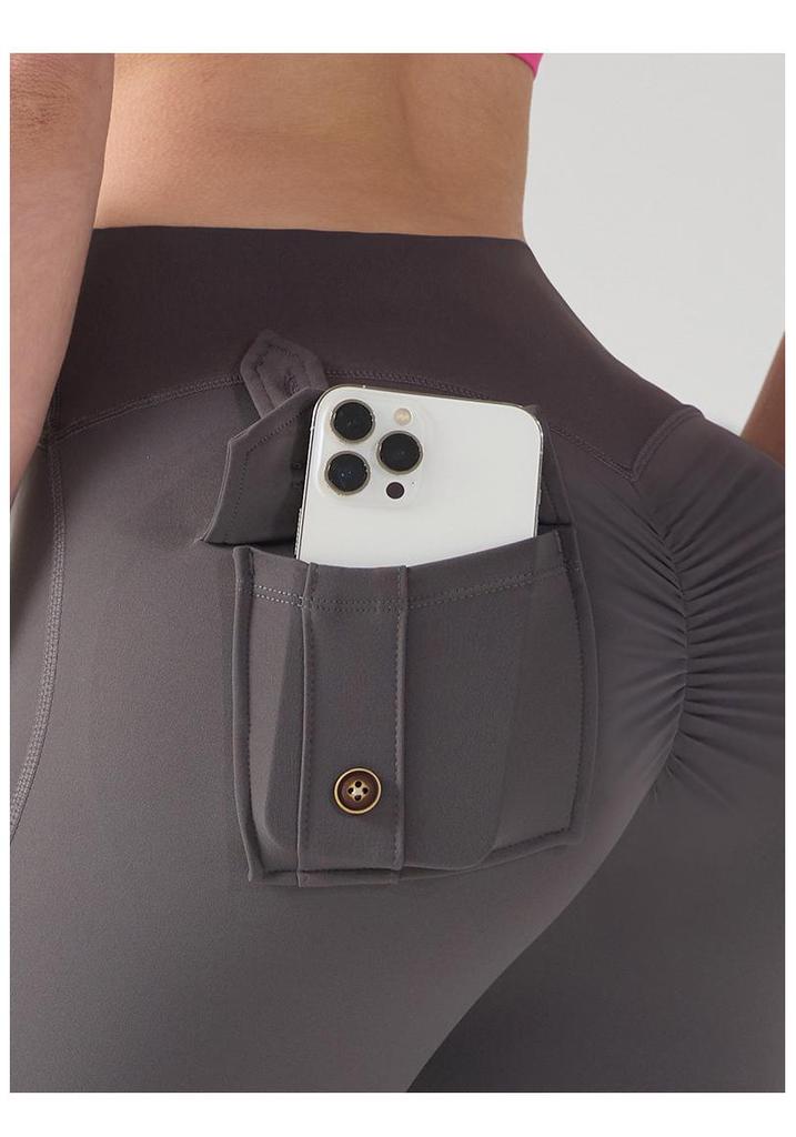 Hoge Taille Afslankende Yoga Cargo Shorts: Sneldrogende, Heupliftende, Hoge Elasticiteit Fitnesskleding