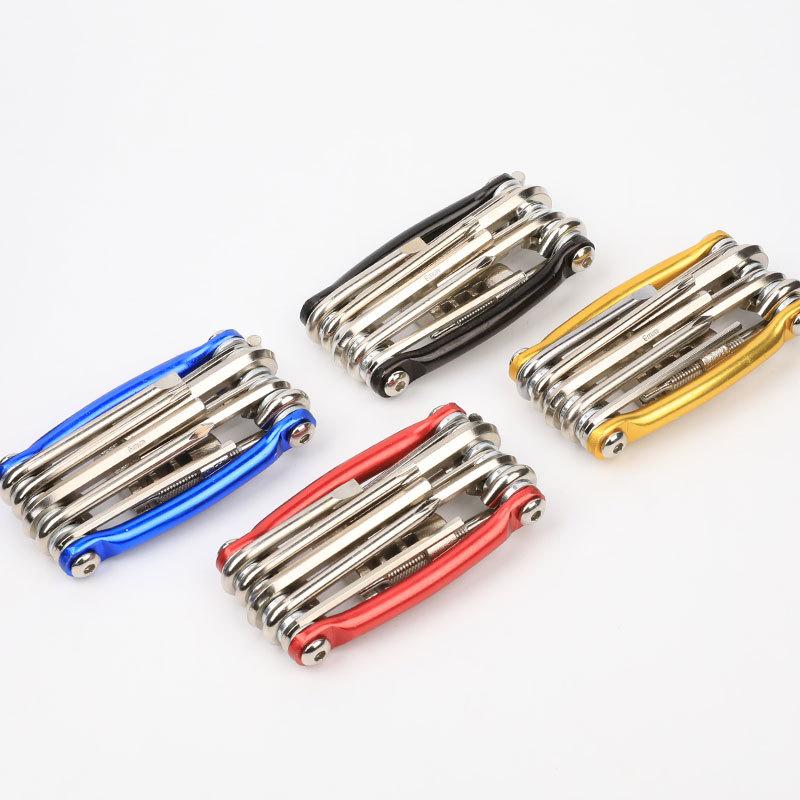 Multifunctional Stainless Steel Professional Bicycle Repair Tool Bicycle Accessories Portable Folding Tool Screwdriver