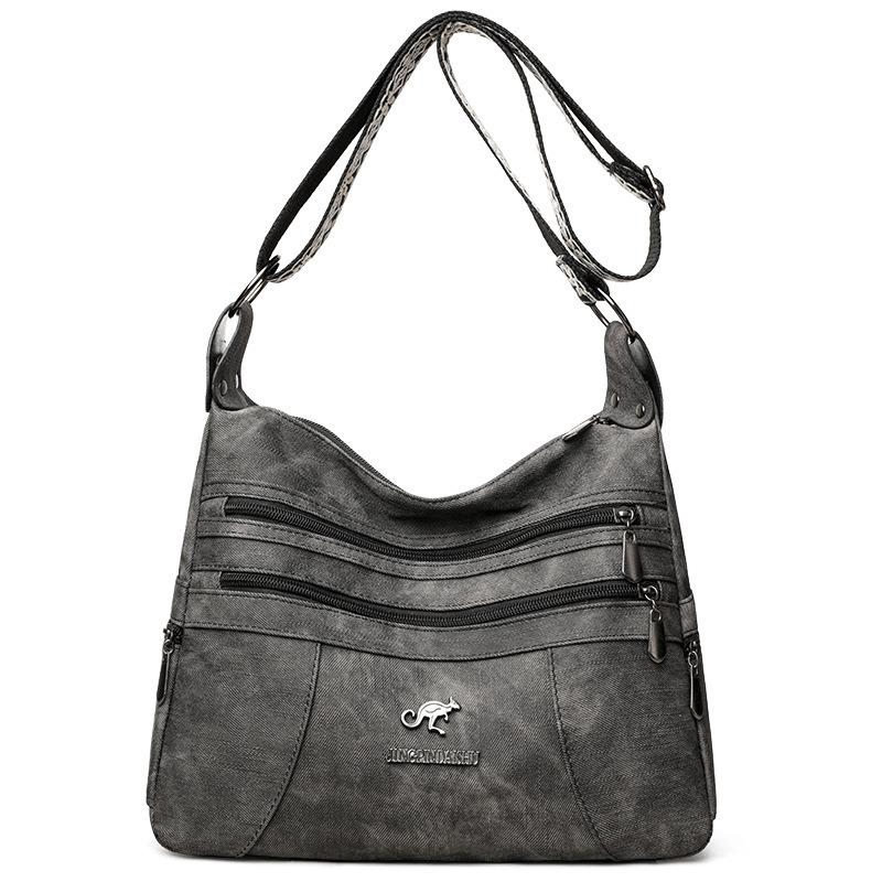 

New Fashion Multi-Compartment Minimalist Versatile Middle-Aged Mom Large Capacity Casual Shoulder Crossbody Bag чёрный