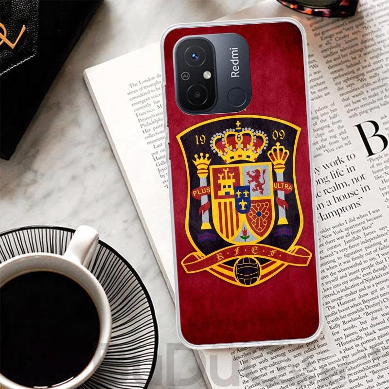 Spain Coat Of Arms Flag Cover For Xiaomi Redmi 12 12C 10 10C 9 9C 9T 9A Phone Case 10A 8A 8 7A 7 6A 6 Pro K60 K20 K40 S2 Print C