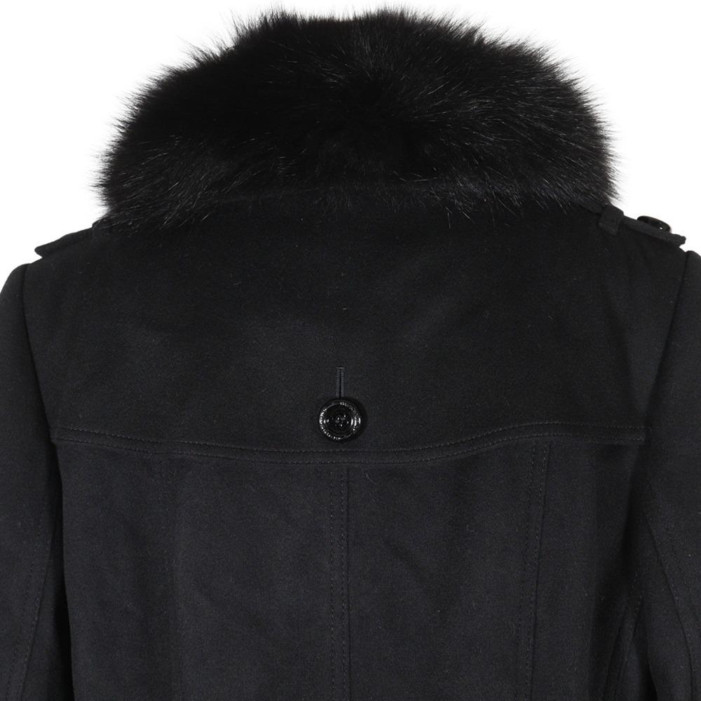 BURBERRY Stainless collar coat B2B45-443-09 black cashmere Women Used
